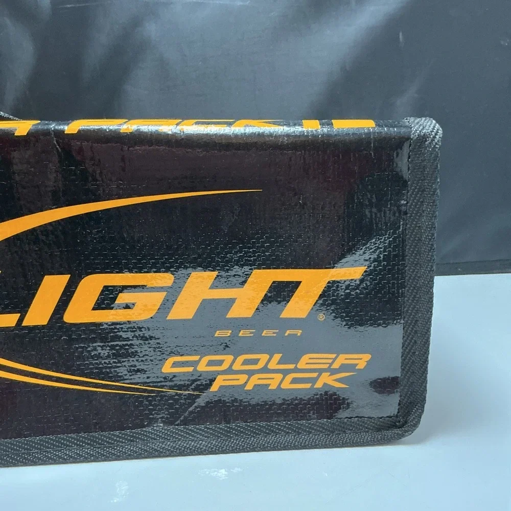 2009 Bud‎ Light Cooler Pack, Holds 18 Cans - Black w/ Yellow Text Variant HTF